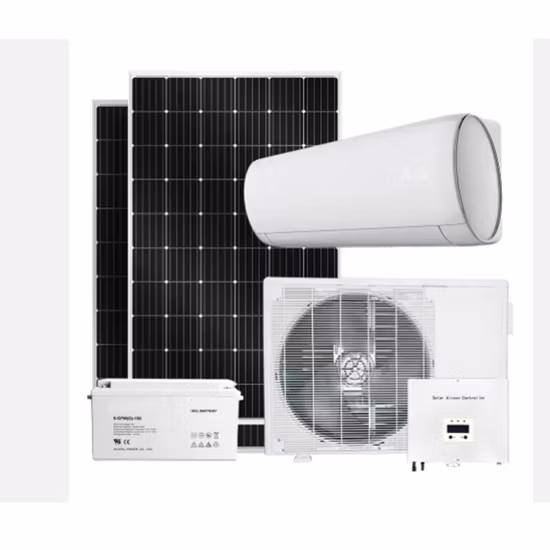 Ar condicionado solar ligado e desligado da rede