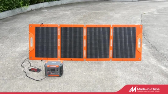 Estação de energia externa portátil com painel solar dobrável 200 W Fonte de alimentação de emergência com bateria Estação de energia solar portátil
