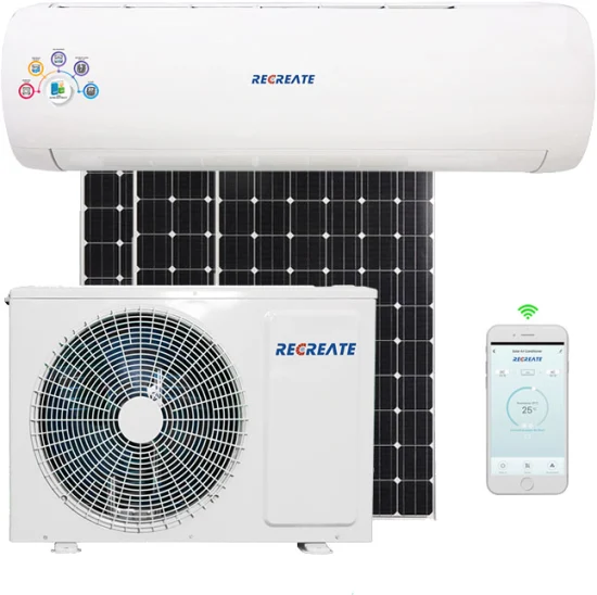 24000BTU Atacado Inversor Resfriamento Aquecimento Tipo Split DC off Grid Painel Solar Portátil Ar Condicionado