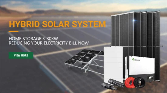 Uso doméstico 5kw 10kw 20kw Sistema de energia solar híbrido Growatt Sistema solar híbrido com inversor e bateria de lítio Sistema de armazenamento solar fotovoltaico